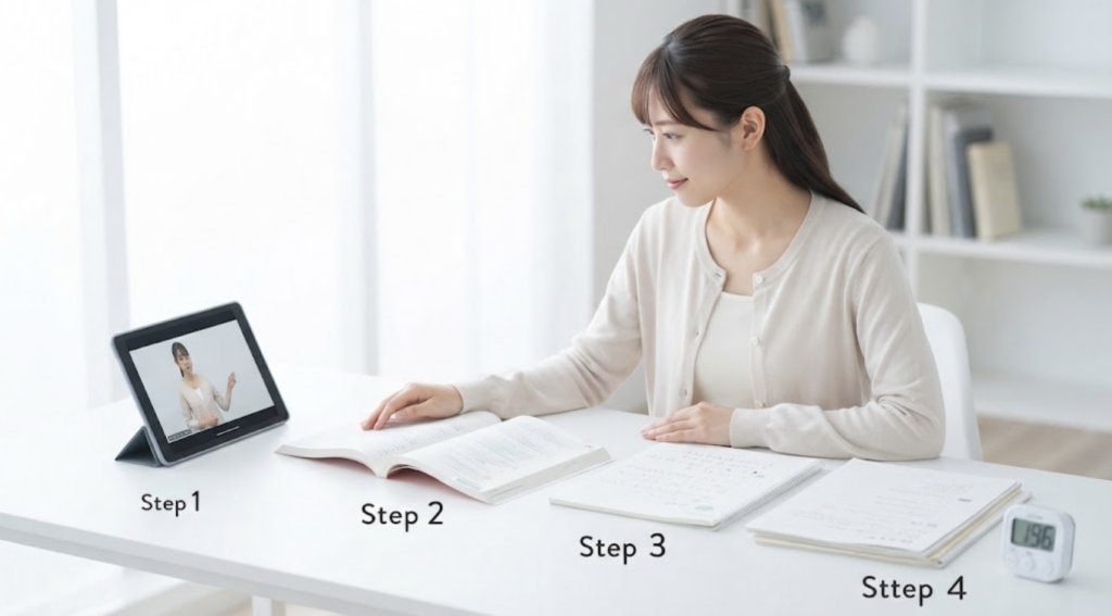 たぬきち簿記3級とテキストを組み合わせた合格勉強法ロードマップ